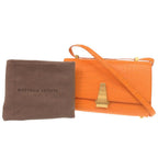 Bottega Veneta Angled Palmerato Alligator Orange Shoulder Bag — view 2