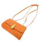 Bottega Veneta Angled Palmerato Alligator Orange Shoulder Bag — view 6