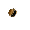 Hermes Olympe Leather Pink Gold Black Ear Cuff Earrings