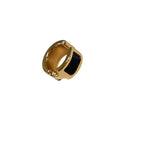 Hermes Olympe Leather Pink Gold Black Ear Cuff Earrings — view 2