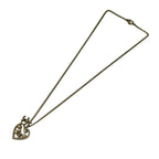 Chanel Necklace Silver White CC Logo Heart — view 2