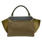 Celine Handbag Trapeze Medium Beige Dark Navy Khaki Leather — view 3