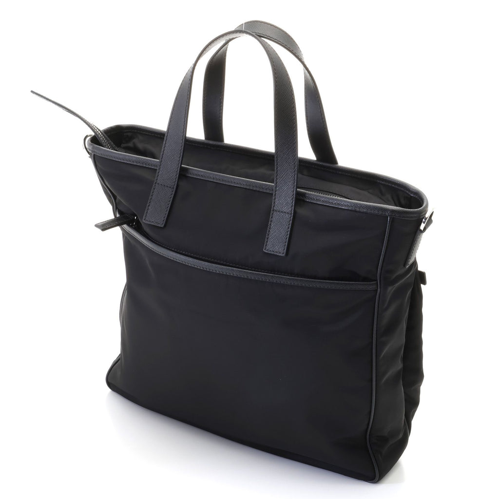 Prada Re-Nylon 2-Way Bag Black Nylon Saffiano Handbag — view 2