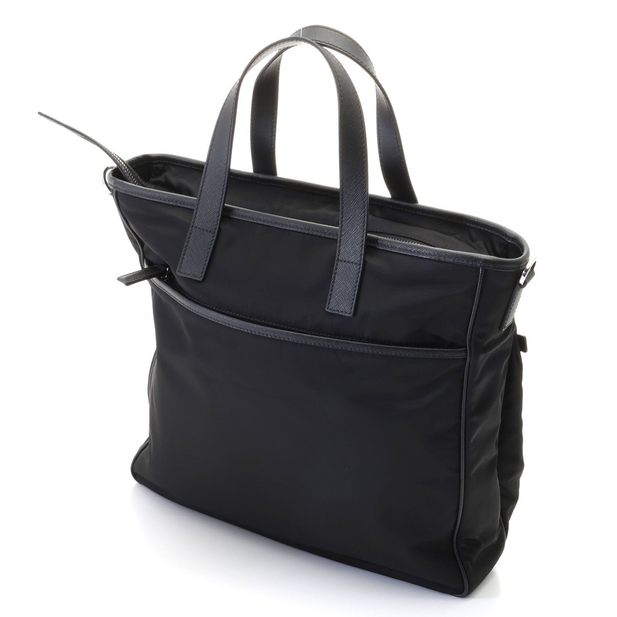 Prada Re-Nylon 2-Way Bag Black Nylon Saffiano Handbag — view 2
