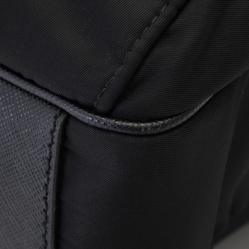 Prada Re-Nylon 2-Way Bag Black Nylon Saffiano Handbag — view 6