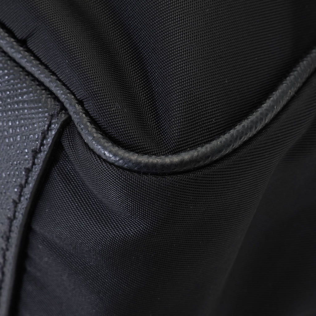 Prada Re-Nylon 2-Way Bag Black Nylon Saffiano Handbag — view 8