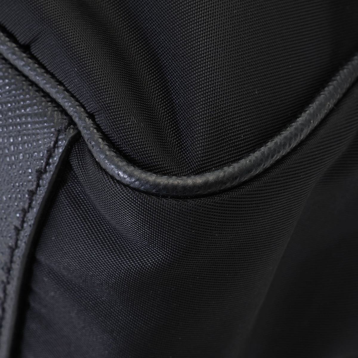 Prada Re-Nylon 2-Way Bag Black Nylon Saffiano Handbag — view 8