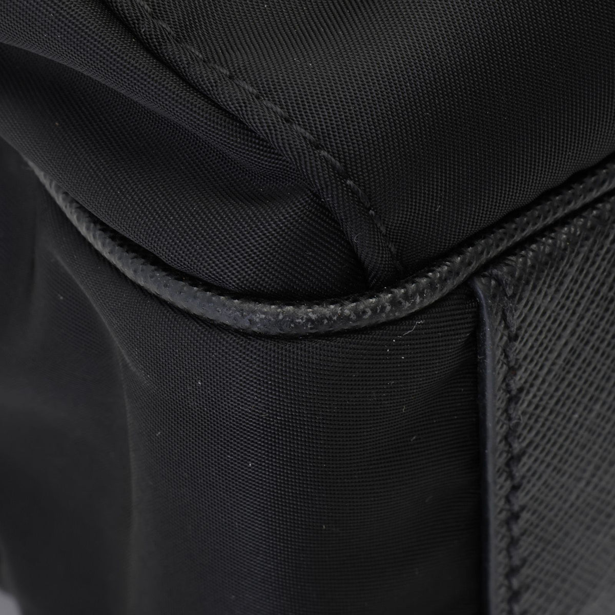 Prada Re-Nylon 2-Way Bag Black Nylon Saffiano Handbag — view 5