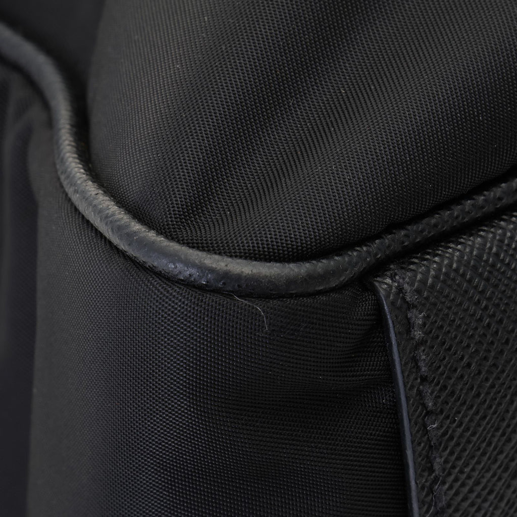 Prada Re-Nylon 2-Way Bag Black Nylon Saffiano Handbag — view 7