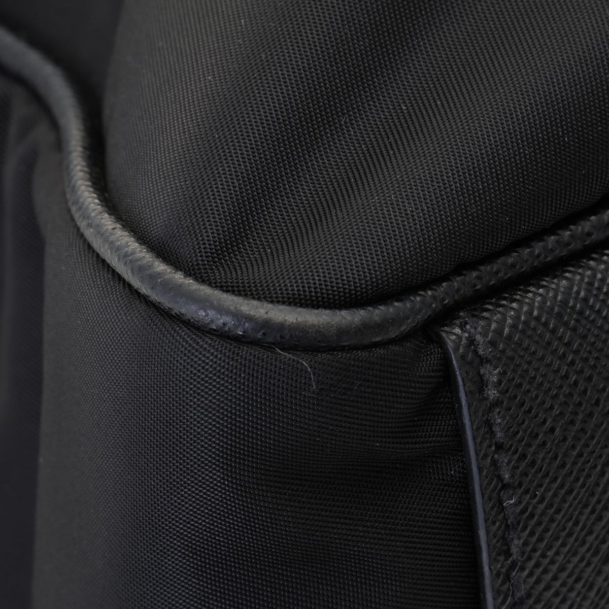 Prada Re-Nylon 2-Way Bag Black Nylon Saffiano Handbag — view 7