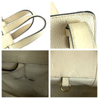 Loewe Hammock White Beige Gold Leather Handbag — view 5