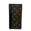 Louis Vuitton Wallet Monogram Macassar Portefeuille Brazza Leather Cowhide