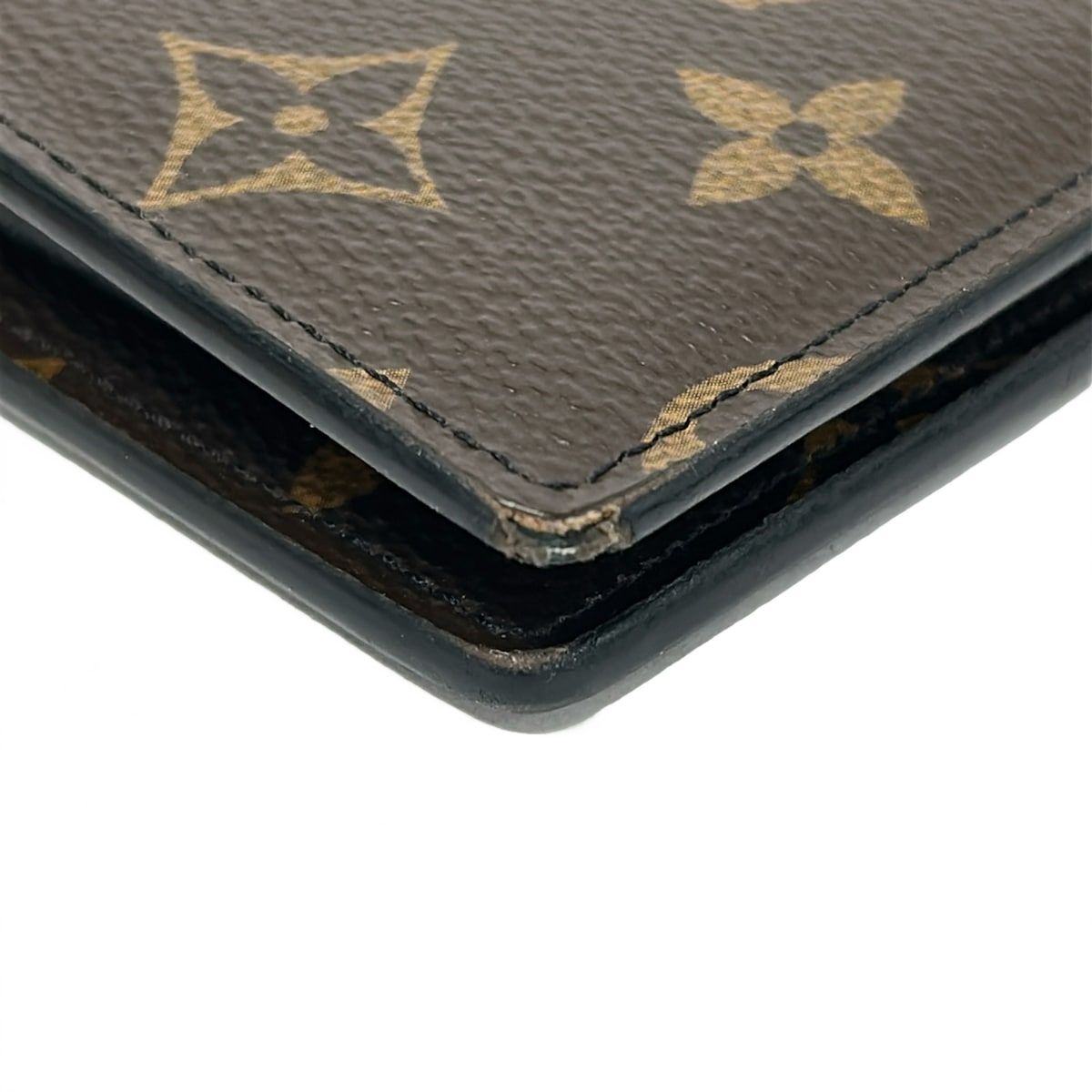 Louis Vuitton Wallet Monogram Macassar Portefeuille Brazza Leather Cowhide — view 8