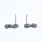 Chanel CC Logo Drop Earrings 05C Stamp Metal Stone — view 8