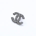 Chanel CC Logo Drop Earrings 05C Stamp Metal Stone — view 2