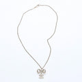 Chanel CC Logo Ribbon Necklace 11P Stamp Metal Rhinestone 42