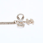 Chanel CC Logo Ribbon Necklace 11P Stamp Metal Rhinestone 42 — view 5