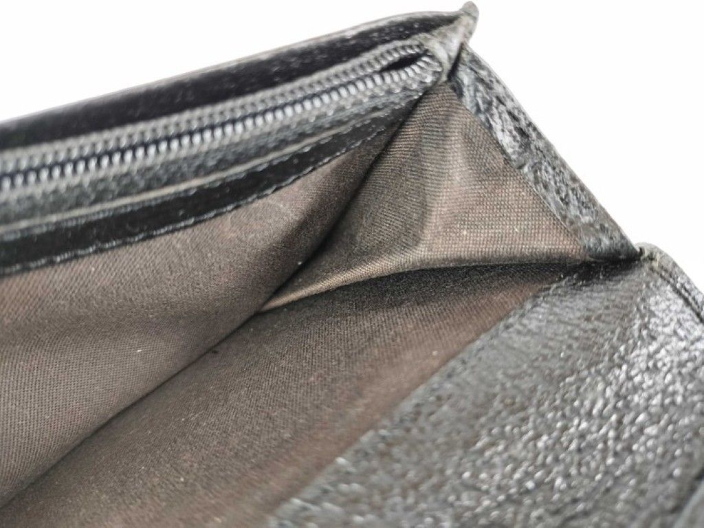 Fendi Wallet Zucca Black Canvas Leather Bifold Silver — view 8