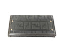 Fendi Wallet Zucca Black Canvas Leather Bifold Silver