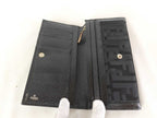Fendi Wallet Zucca Black Canvas Leather Bifold Silver — view 5