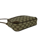 Gucci Vintage GG Logo Pattern Leather Mini Shoulder Bag Pochette Brown — view 7