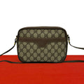 Gucci Vintage GG Logo Pattern Leather Mini Shoulder Bag Pochette Brown