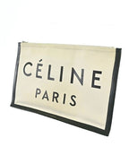 Celine Canvas Clutch White — view 4