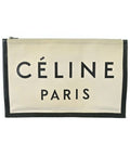 Celine Canvas Clutch White