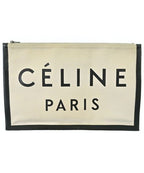 Celine Canvas Clutch White