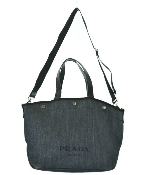 Prada Denim Tote Bag Navy — view 3
