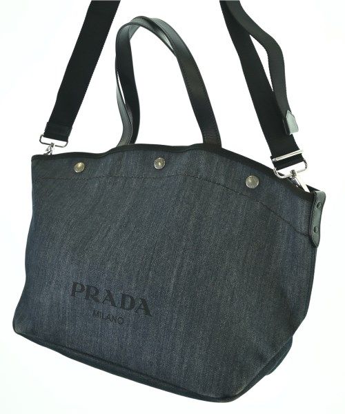 Prada Denim Tote Bag Navy — view 6