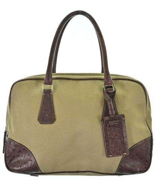 Prada Ostrich Handbag Beige