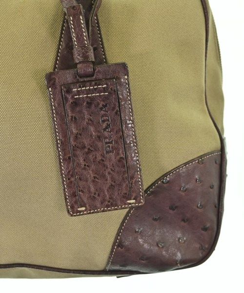 Prada Ostrich Handbag Beige — view 7