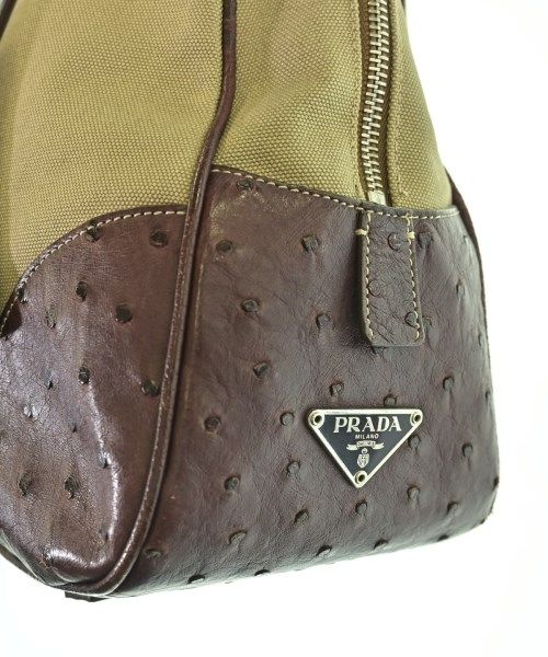 Prada Ostrich Handbag Beige — view 6