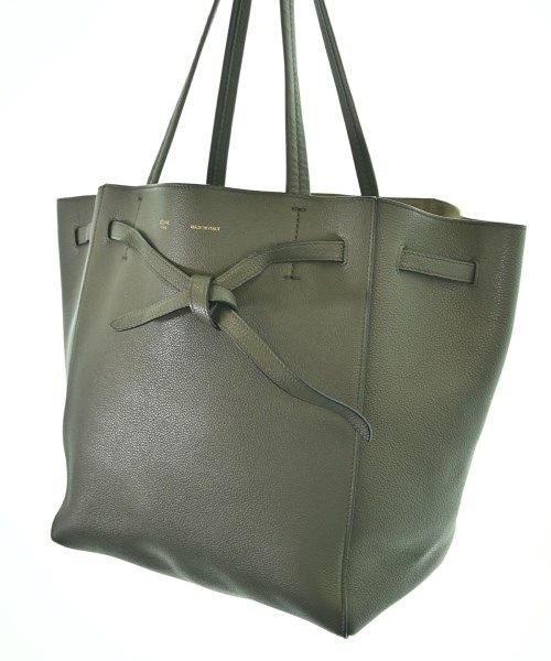 Celine Leather Tote Bag Khaki — view 5