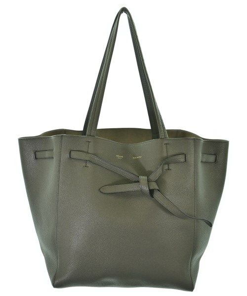 Celine Leather Tote Bag Khaki