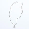 Chanel CC Logo Necklace Stamp Metal Rhinestone 43