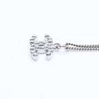 Chanel CC Logo Necklace Stamp Metal Rhinestone 43 — view 6