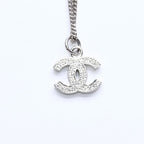 Chanel CC Logo Necklace Stamp Metal Rhinestone 43 — view 7