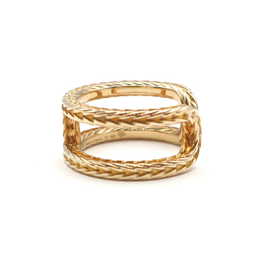 Hermes Chaine D'ancre Danae Ring Small 51 18k Yellow Gold — view 3