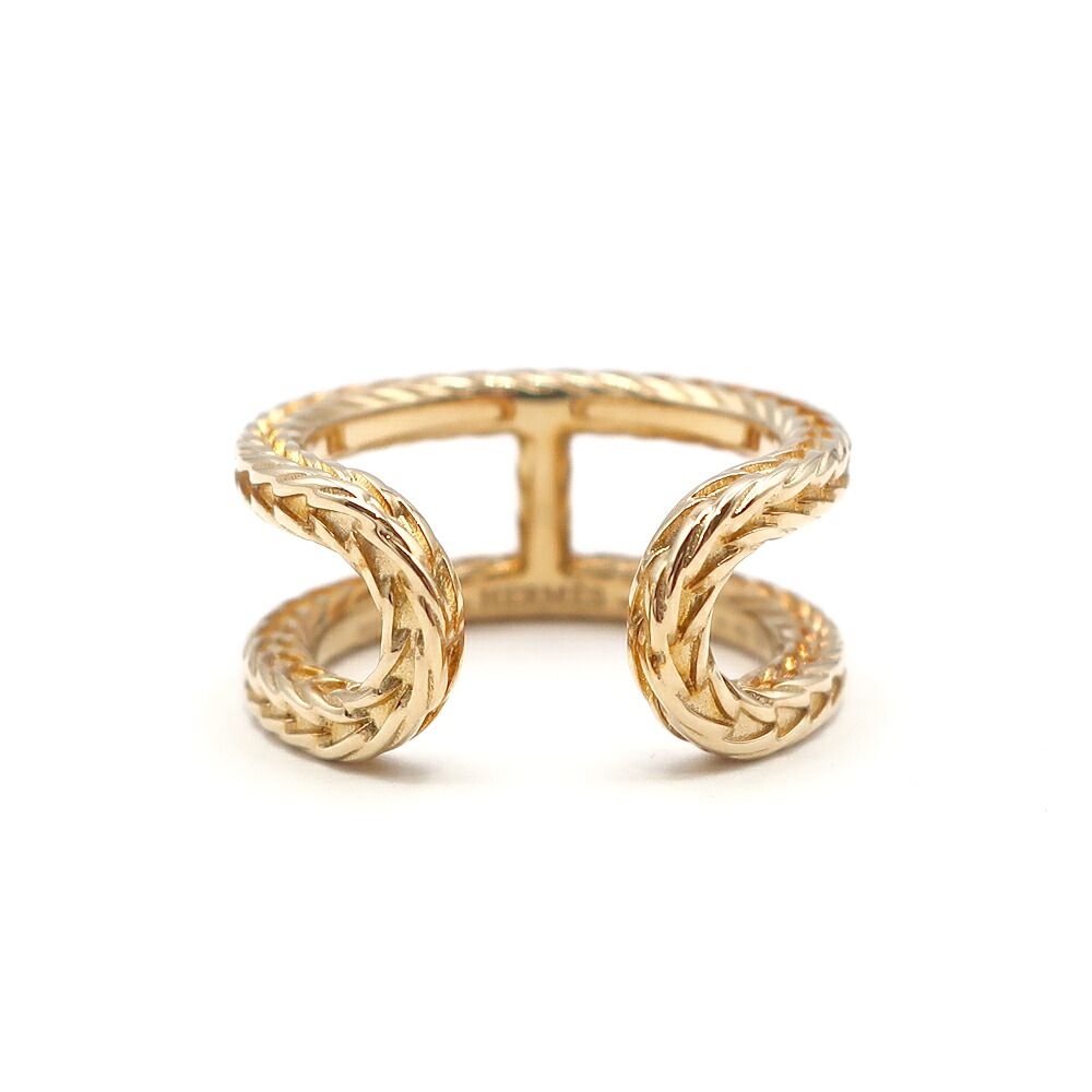 Hermes Chaine D'ancre Danae Ring Small 51 18k Yellow Gold — view 2