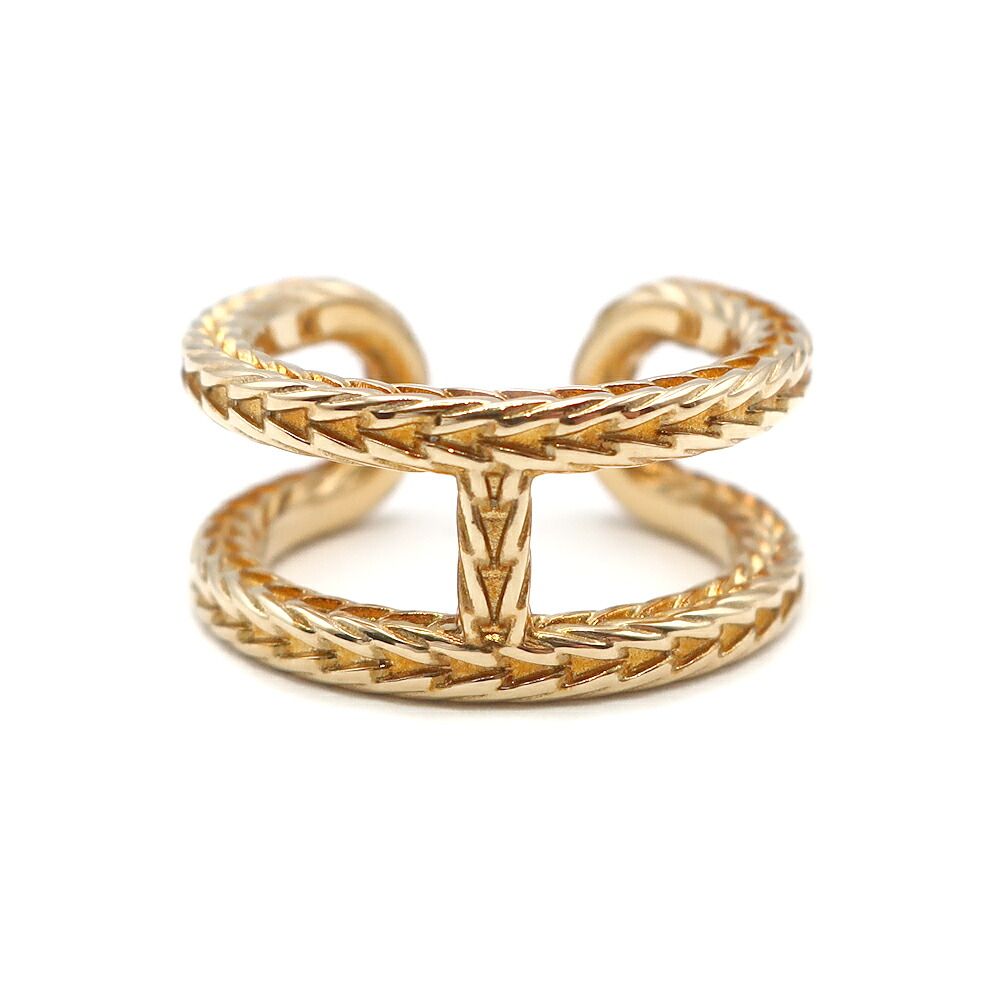 Hermes Chaine D'ancre Danae Ring Small 51 18k Yellow Gold