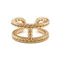 Hermes Chaine D'ancre Danae Ring Small 51 18k Yellow Gold