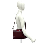 Gucci Vintage Sherry Line Micro GG Logo Canvas Leather Shoulder Bag Wine Red — view 2