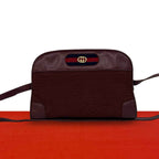 Gucci Vintage Sherry Line Micro GG Logo Canvas Leather Shoulder Bag Wine Red