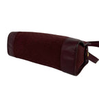 Gucci Vintage Sherry Line Micro GG Logo Canvas Leather Shoulder Bag Wine Red — view 8