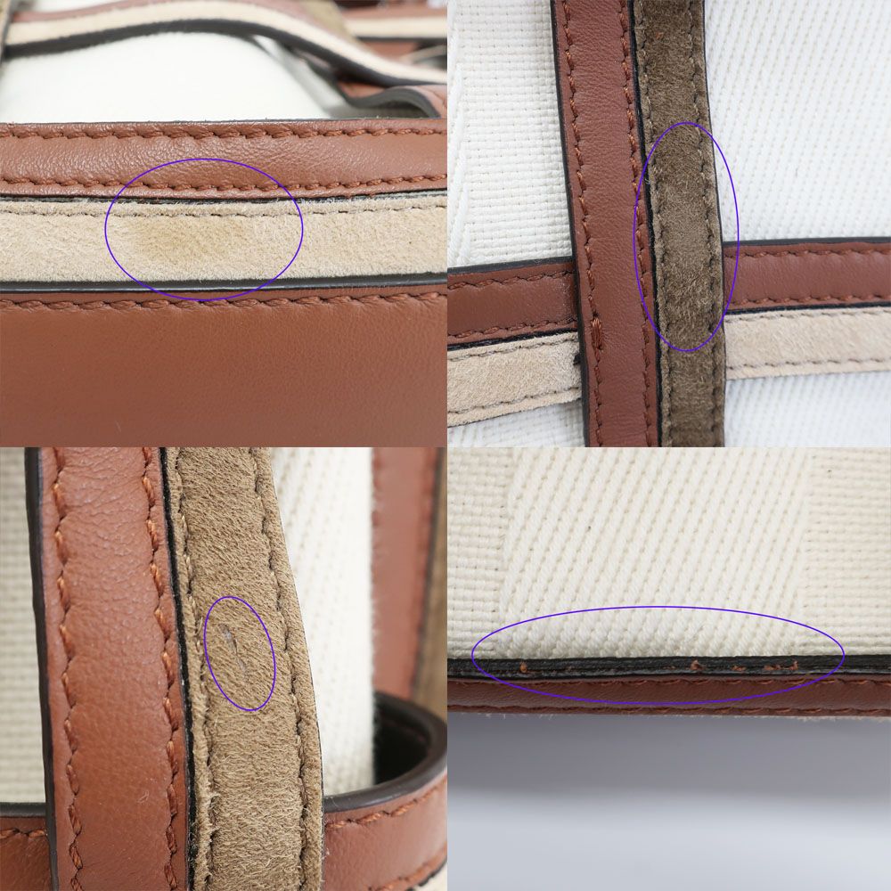 Fendi Peekaboo Iconic Essential 2-Way Shoulder Bag Brown Silver Canvas Leather — view 8