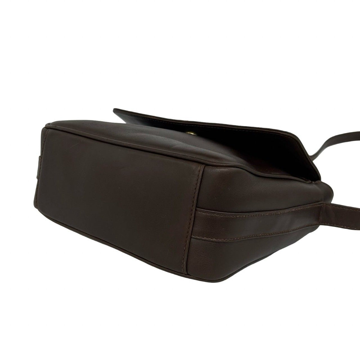 Gucci Vintage Horsebit Leather Shoulder Bag Pochette Brown — view 8