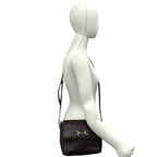 Gucci Vintage Horsebit Leather Shoulder Bag Pochette Brown — view 2