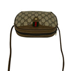 Gucci Vintage Sherry Line GG Logo Pattern Leather Shoulder Bag Pochette Brown — view 4